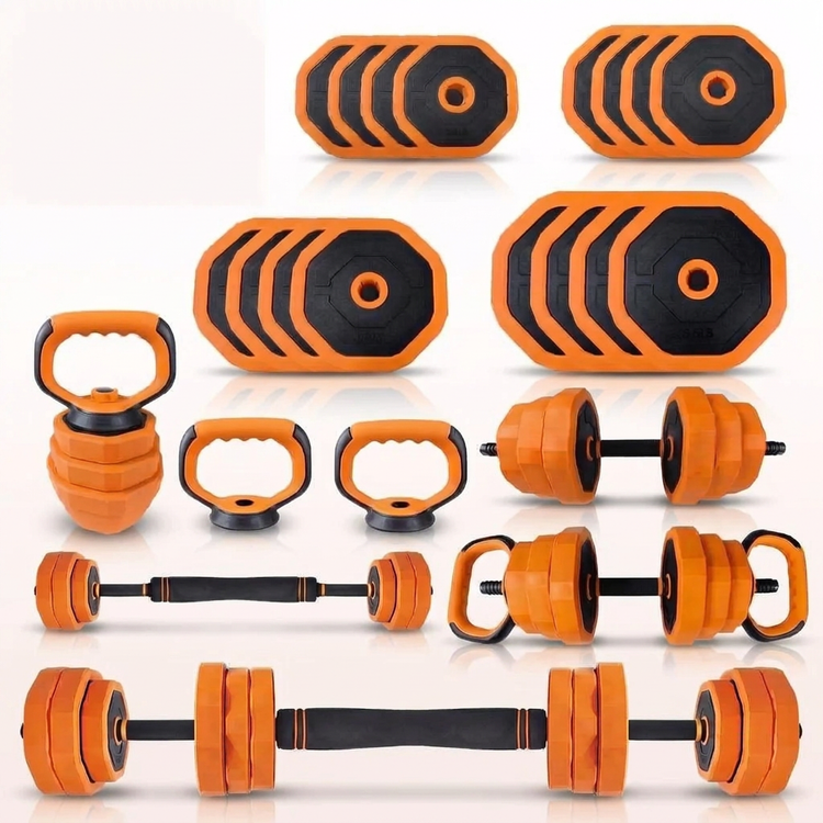 Adjustable weight set on white