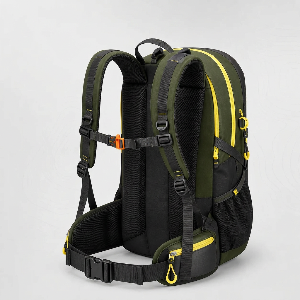 Backpack rear view without labels
