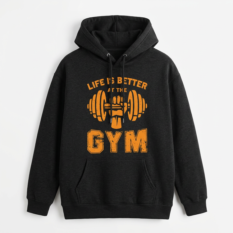 Black Life Is Better at the Gym hoodie without a model