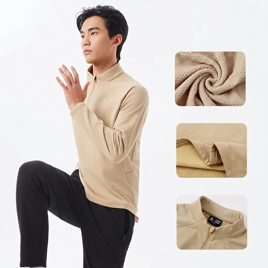 Men's Half-Zip Training Pullover with Raglan Sleeves
