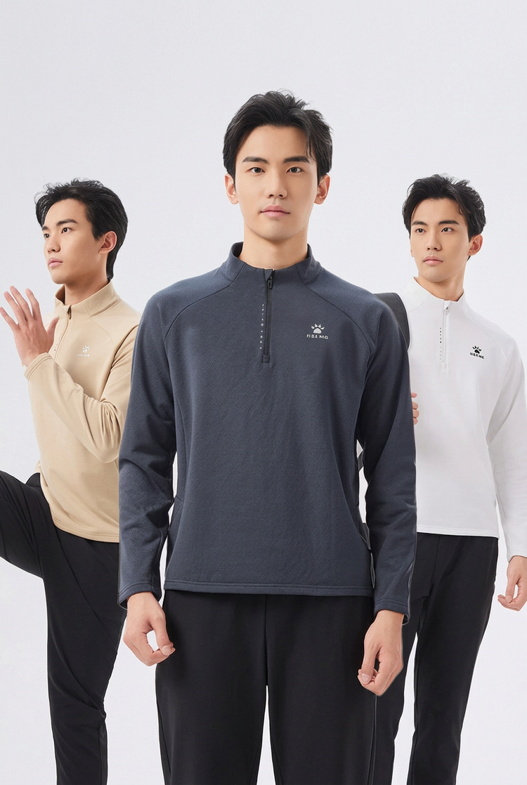 Men's Half-Zip Training Pullover with Raglan Sleeves
