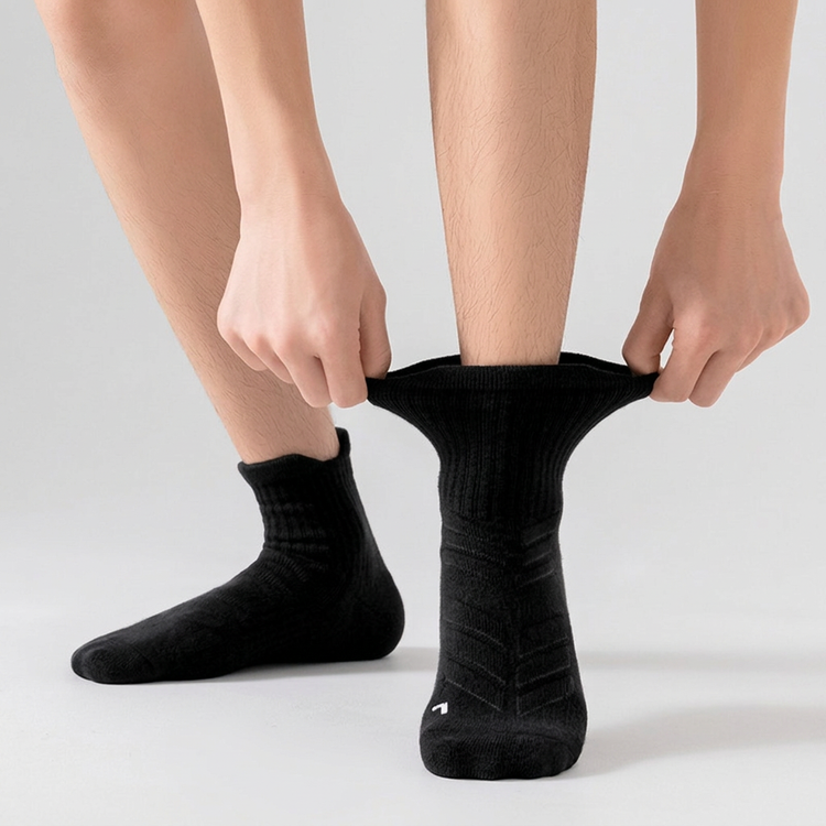 Men's Cotton-Nylon Sports Socks for Running & Hiking