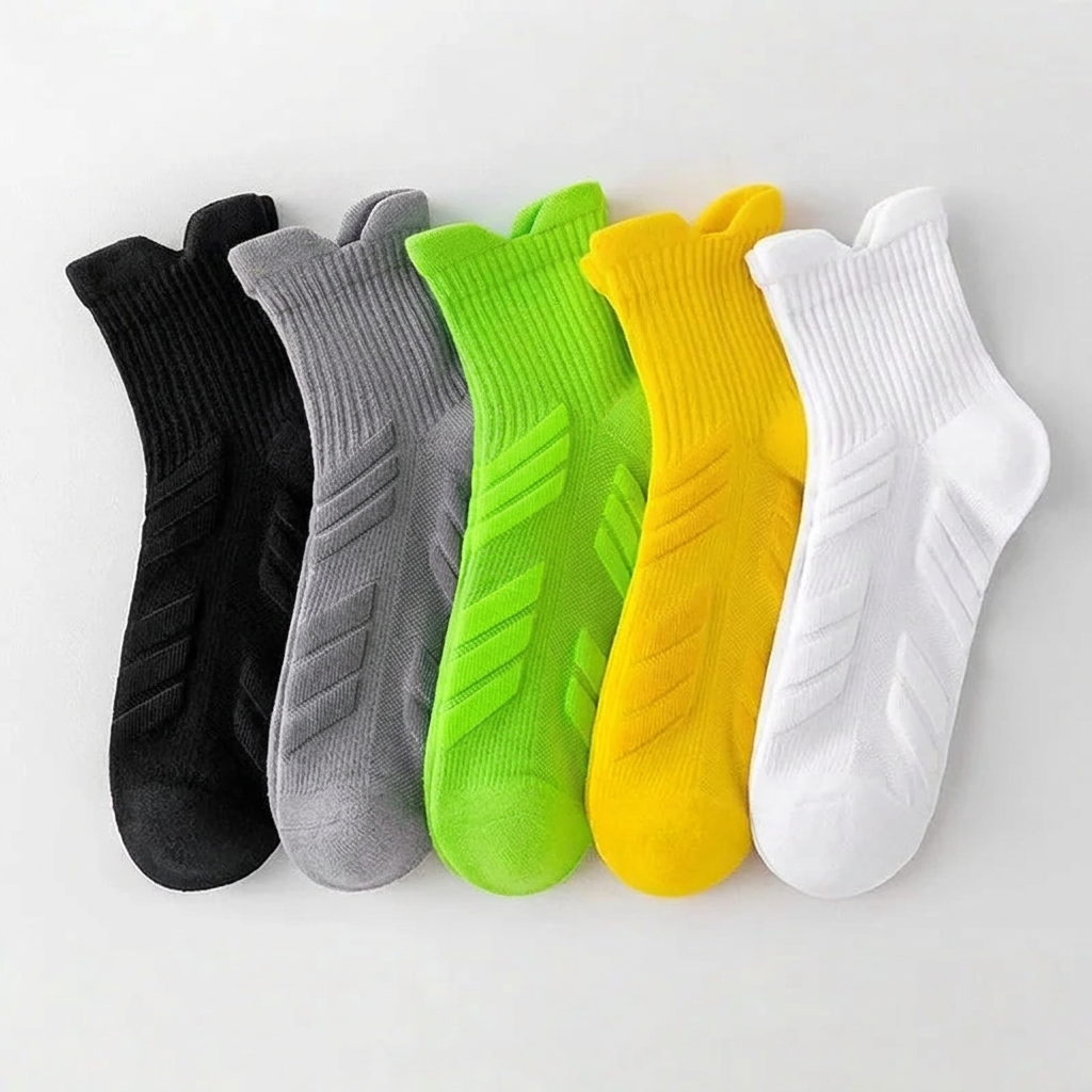 Men's Cotton-Nylon Sports Socks for Running & Hiking